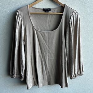 Sanctuary brown puff sleeve top